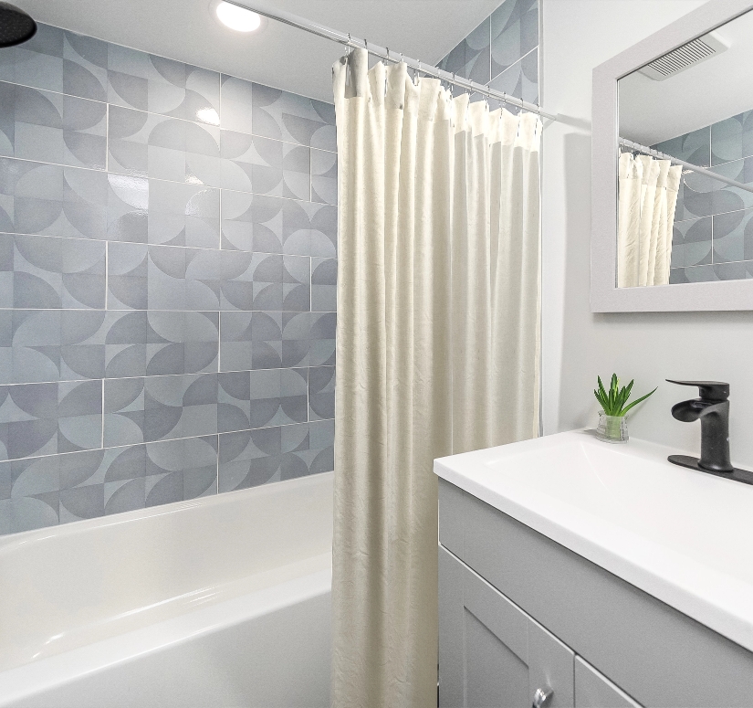 Modern renovated bathroom